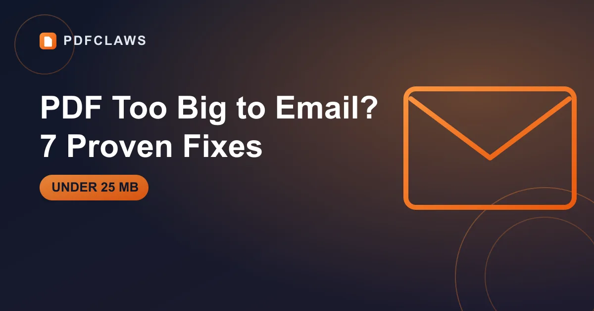 PDF Too Big to Email? 7 Proven Fixes (Under 25 MB)